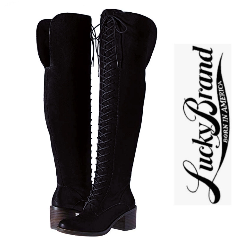 Stylish & Edgy Lucky Brand OTK Boots - Picture 1 of 6